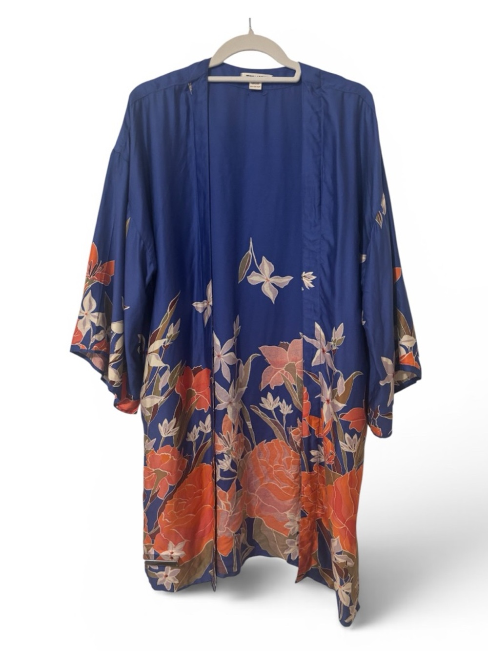 Billabong Women’s Small Blue Floral Kimono Cardigan EUC